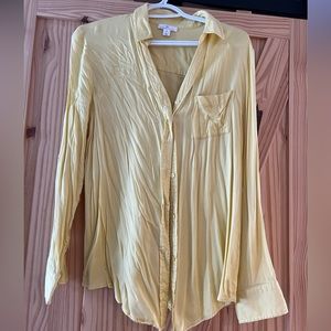 Light Yellow Button Up Top